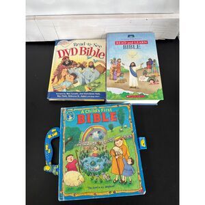 Lot Of 3 Children's Bibles A Childs First Bible, Read-N-See & Bible Read & Learn